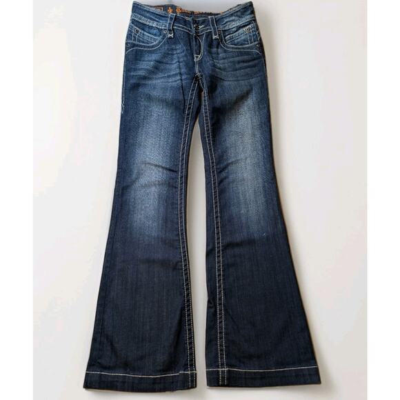 Rock Revival Scarlett Wide Leg Jeans Size 28L (29x34) NWOT Y2K Boot flap pocket - Picture 2 of 9
